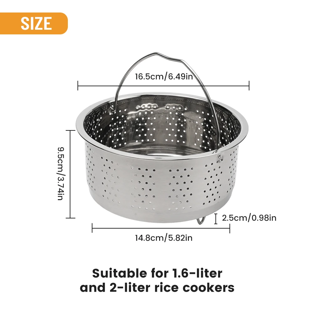 

Steamer Basket Steamer Pot For Pressure Cooker Steam Basket Silver Stainless Steel Home Kitchen Silicone Handle