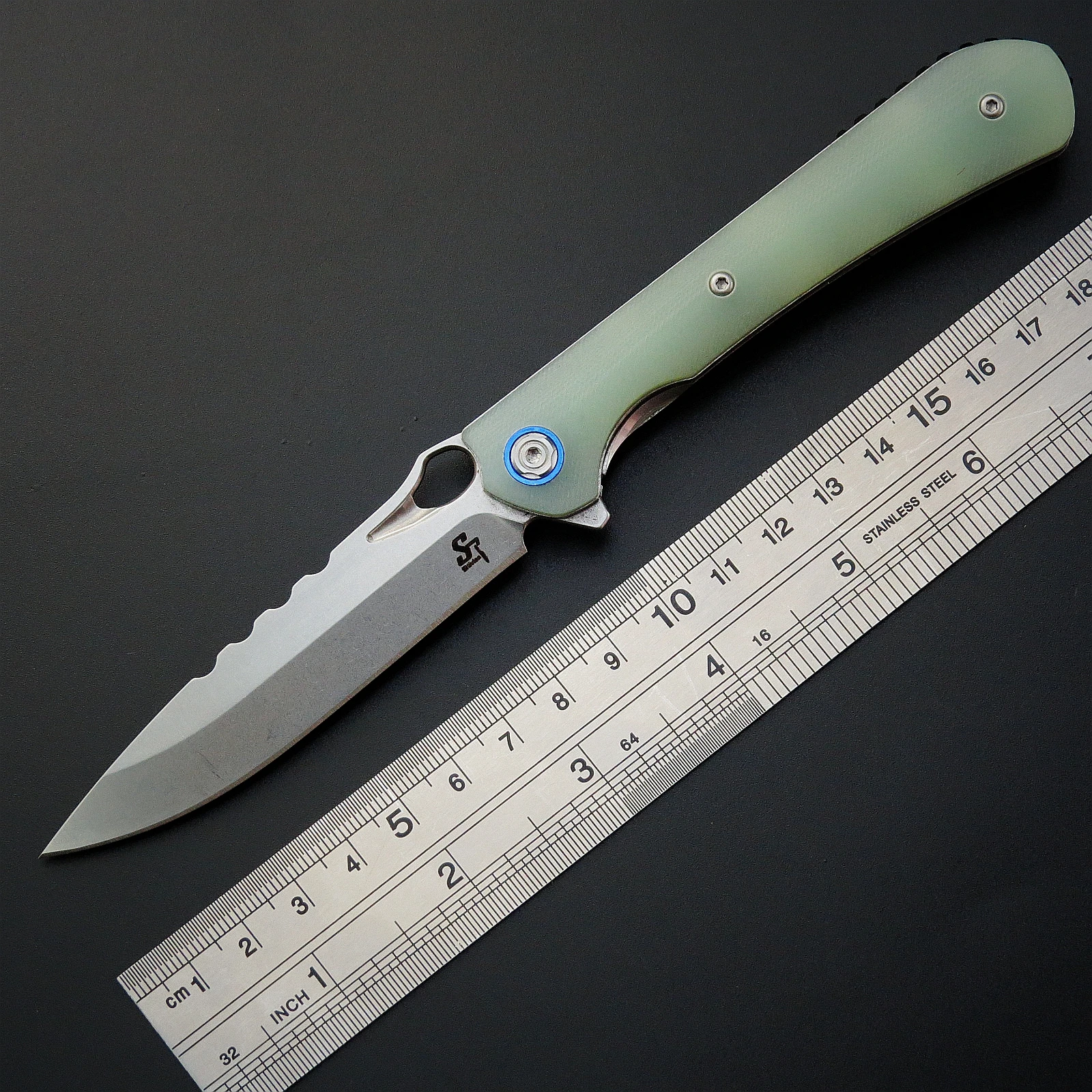 Sitivien ST145 Folding Knife 14C28N Steel Blade Micarta/ G10 Handle EDC Tool  for Working Camping Survival Collection 2