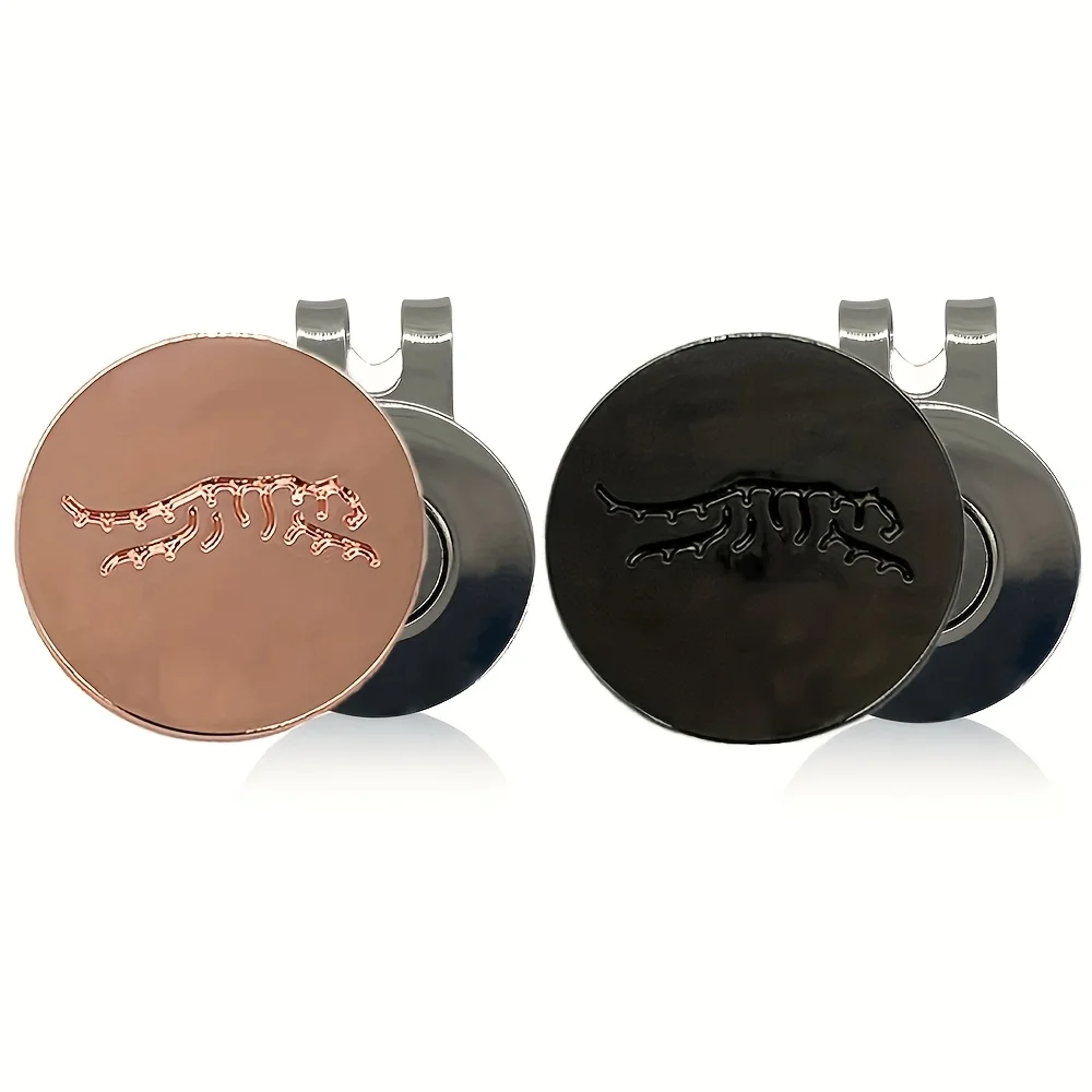 Golf Ball Mark Hat Clip Interesting golf markers with abstract tiger patterns standard magnetic hat clips for enthusiasts