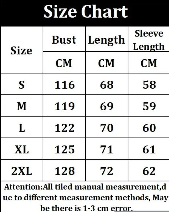 Jacket Size Chart