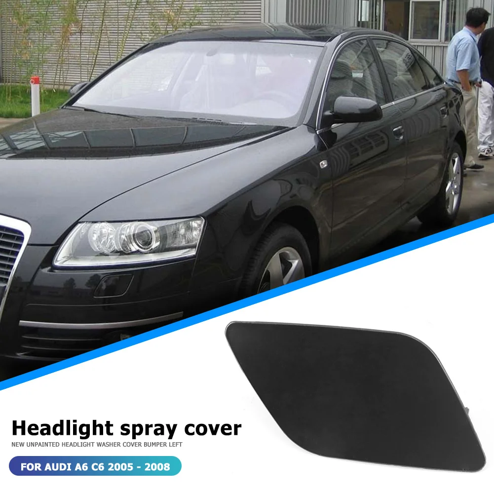 Car Headlight Washer Nozzle Spray Cover For Audi A6 C6 4F 2004-2008 Q7 2005-2010 headlight dust cap headlight lamp cover