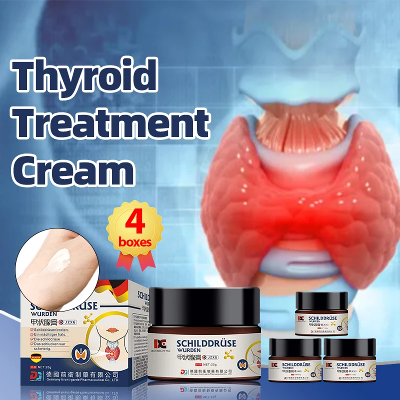 

2/4Bottles Thyroid Gland Nodule Treatment Cream Hyperthyroidism Hypothyroidism Ointment Thyroiditis Anti Swell Germany Medicine