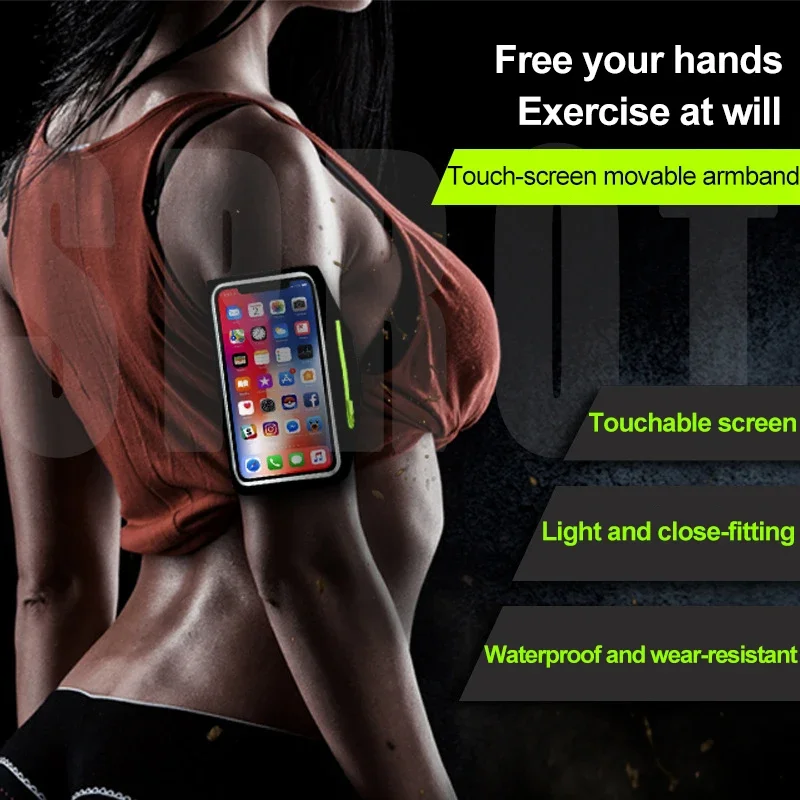 Sports Arm Bag With Zipper For 6.8 inch Smartphone Running Accessories