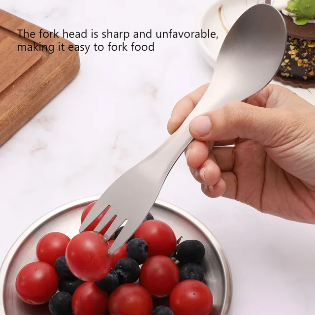 Titanium 2-in-1 Spork – Ultralight Camping & Survival Tool 3