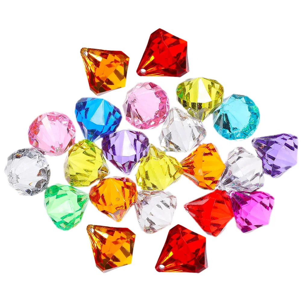 

Clear acrylic diamond gems faceted beads birthday wedding table vase filler faux diamond jewels for Party Favors Decor