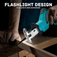 Cordless Reciprocating Saw 18V Adjustable Speed Electric Saw Wood Metal PVC Pipe Cutting Tool fit Makita 18v Battery(No Battery) 2