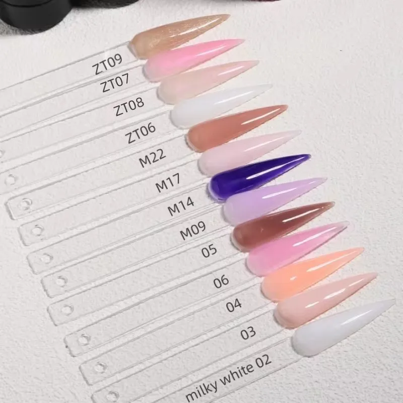 MSHARE 50g Milky White Natural Pink Builder Nail Gel for Nails Extension Overlay Running Thin Liquid Gel in Jar 5