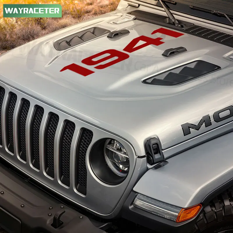 Set of 2 Your Own Cool Custom Text Name Decal Compatible with All Jeeps Wrangler Gladiator JK TJ YJ CJ Hood (Double Color