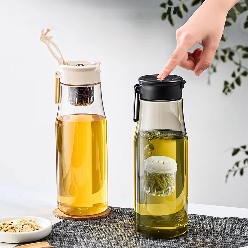 GIANXI TRITAN Material Magnetic Tea Cup Portable Sport With Handle Tea Water Separation Kettle Large Capacity Water Bottle view 4