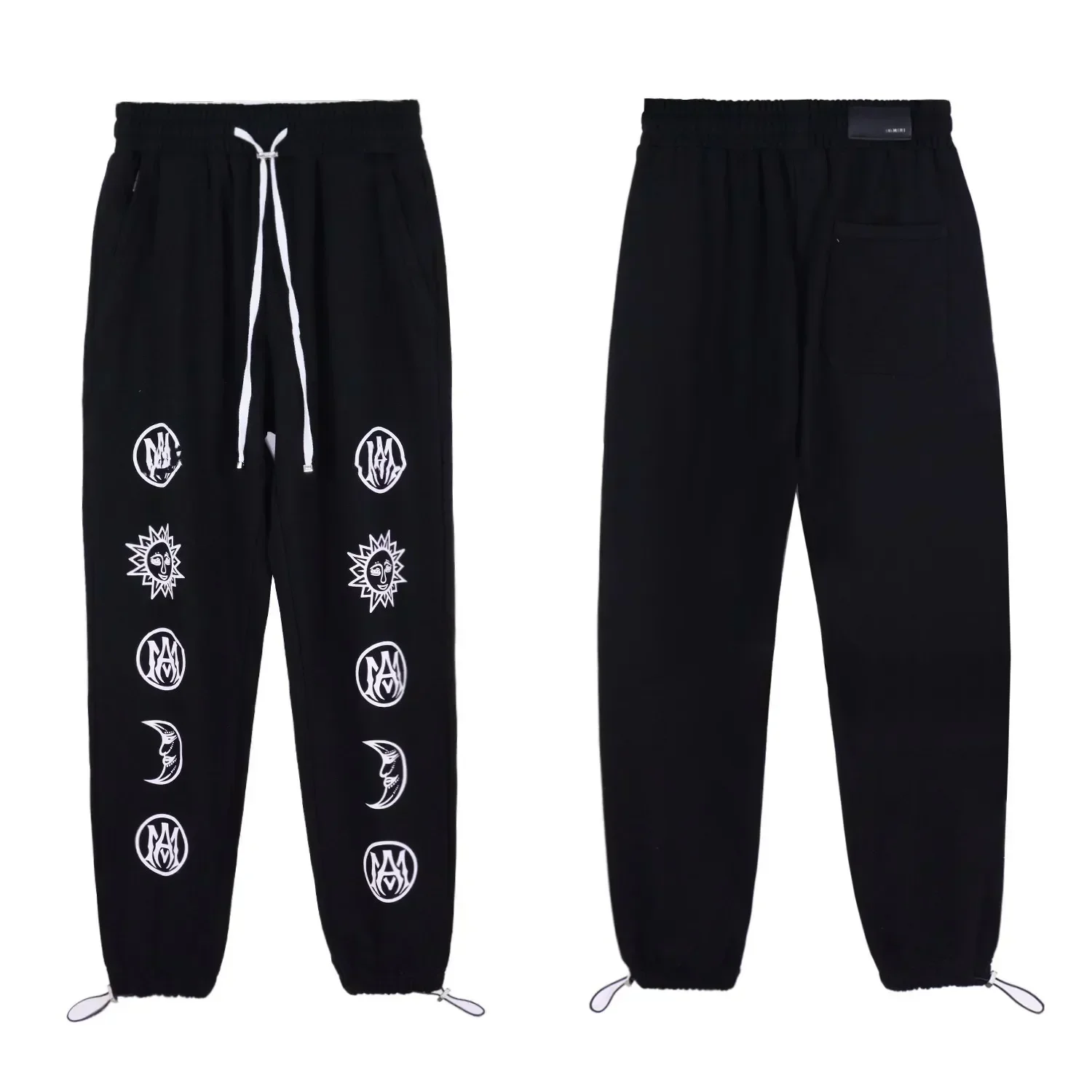 

amir Spring/summer new Sunmoon print drawstring pants High street casual nine-quarter pants