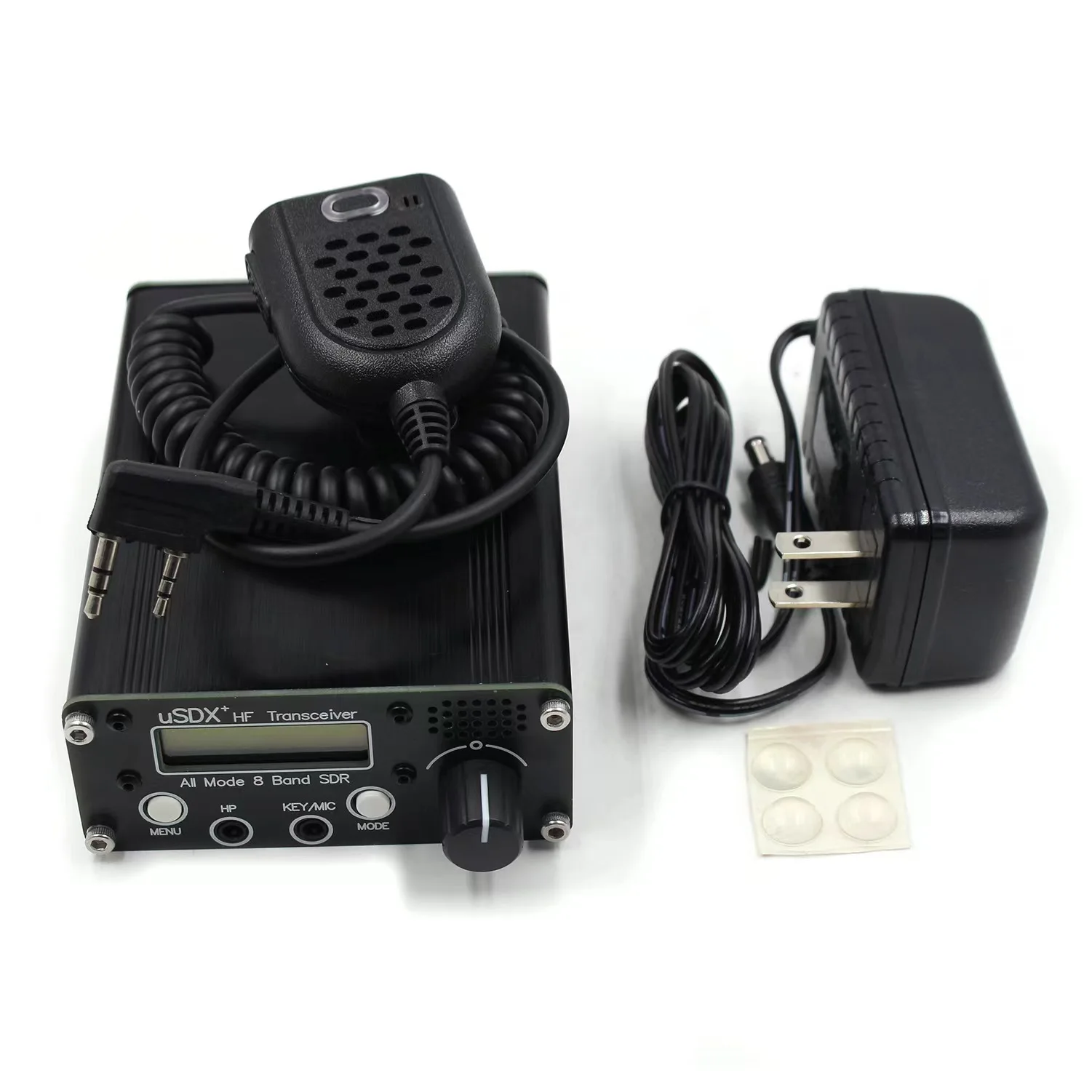 uSDR uSDX+ Plus V2 Transceiver 10/15/17/20/30/40/60/80MHz 8 Bands SDR All Mode HF SSB QRP QCX-SSB 4000mAh Battery EU US Plug