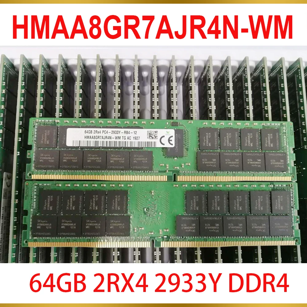 1 Pcs For SK Hynix RAM 2933 64G 64GB 2RX4 2933Y DDR4 Server Memory HMAA8GR7AJR4N WM
