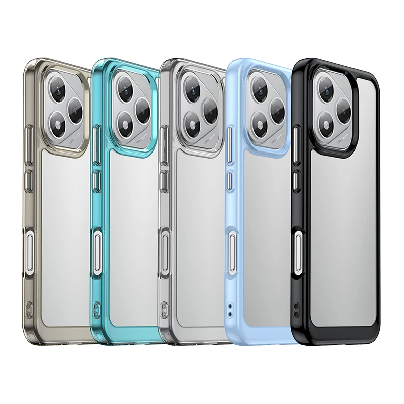 Transparent Colorful TPU Protective Phone Case - Clear Cover and Stylish Design