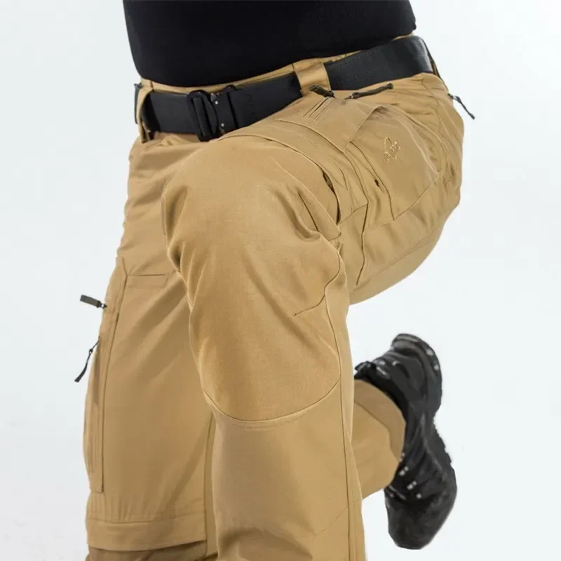 Męskie spodnie bojówki taktyka nosi odporne z wieloma kieszeniami spodnie polowanie taktyczne Casual wiosenna jesienne spodnie męskie