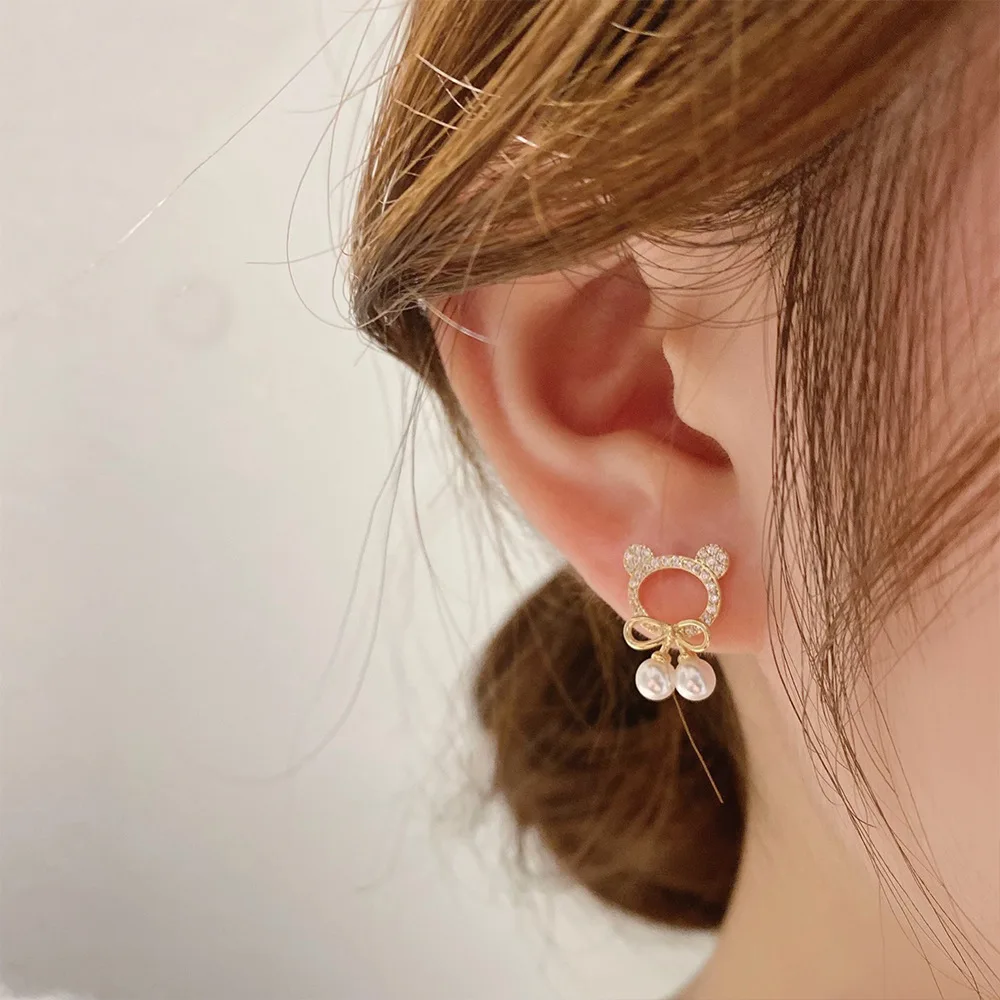 New Cute Fabric Flower Drop Earrings Women Korean Fashion Handmade Jewelry  Petal | eBay
