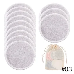 Eco - Friendly Reusable Bamboo Makeup Remover Pads - 12 Washable Cleansing Rounds (03)