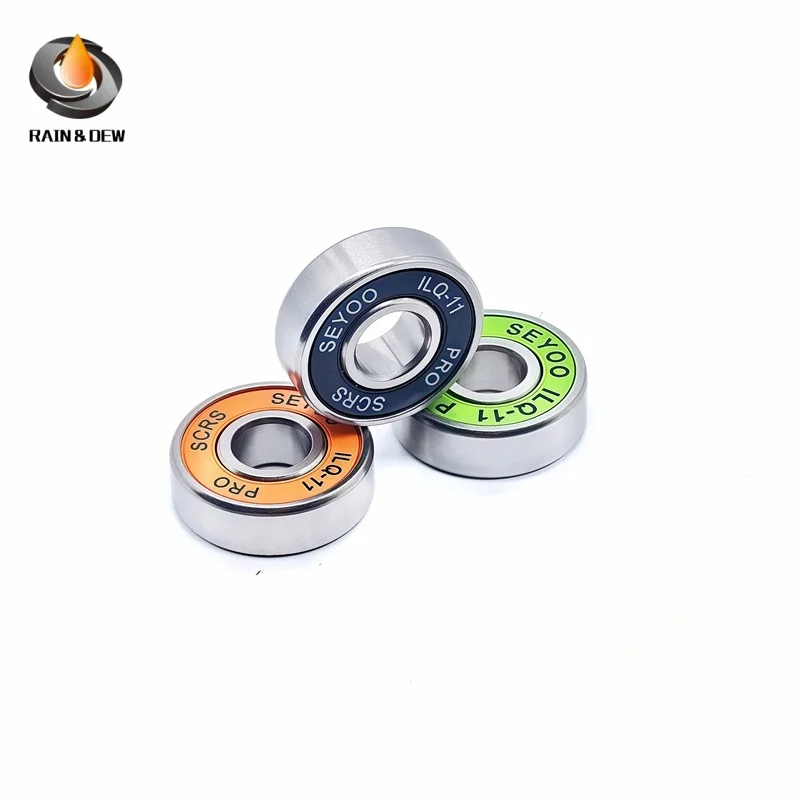 8Pcs High-Performance Green Skate and Scooter Bearings - Smooth and Fast