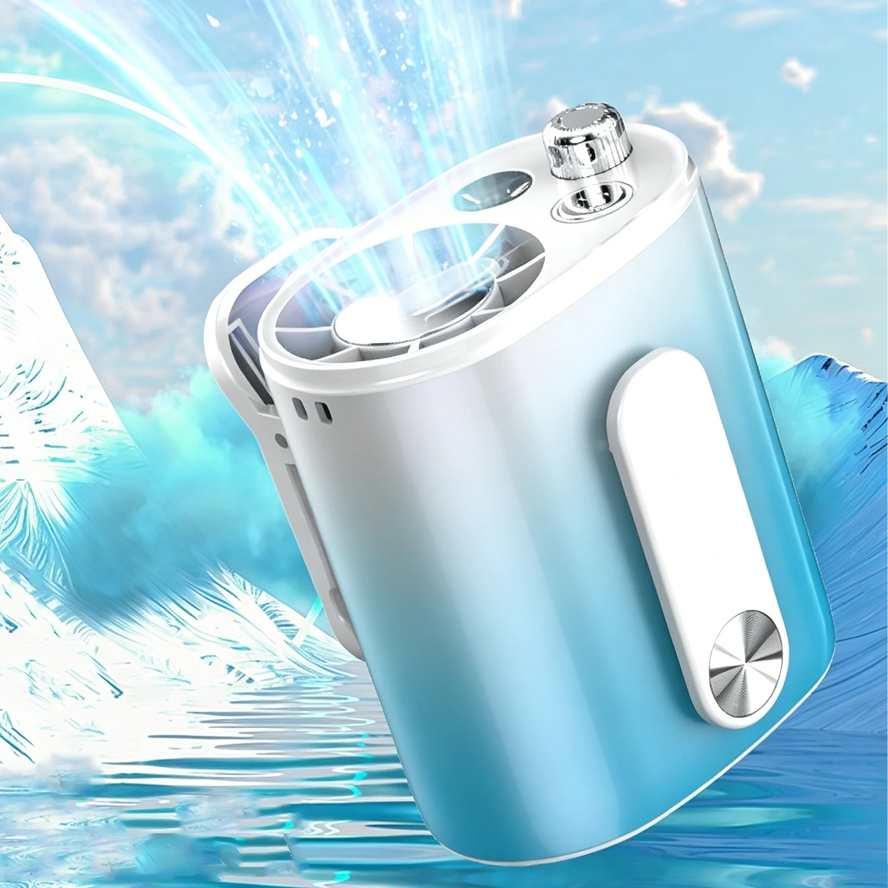 클립형 휴대용 선풍기 USB 충전식 개인용 냉각 미니 선풍기 3000mAh 배터리 자동차용 LED 디스플레이가 있는 유모차 선풍기