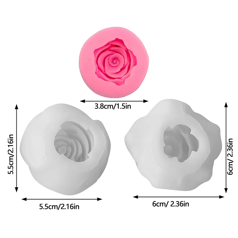 3D Rose Peony Flower Silicone Mold 1pcs DIY Handmade Floral Soap Chocolate Baking Mould For Valentine's Day Decor Gift Molds silicone mold,baking mold,soap molds