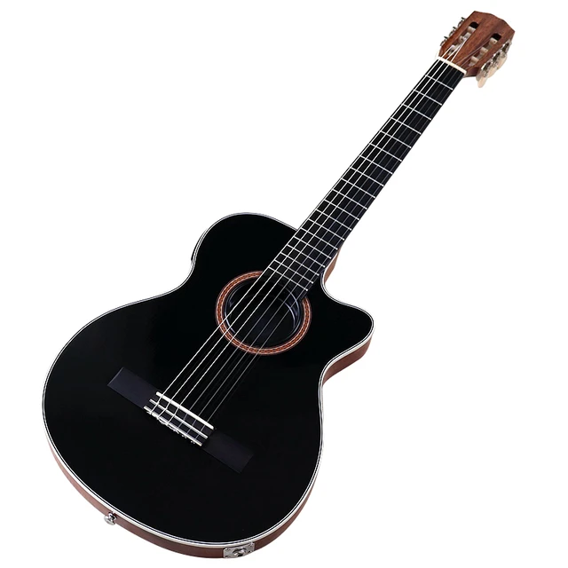 Thin Body Guitar Acoustic Electric 6 Steel-String Wood Color Flattop  Balladry Folk 40 Inch Guitarra