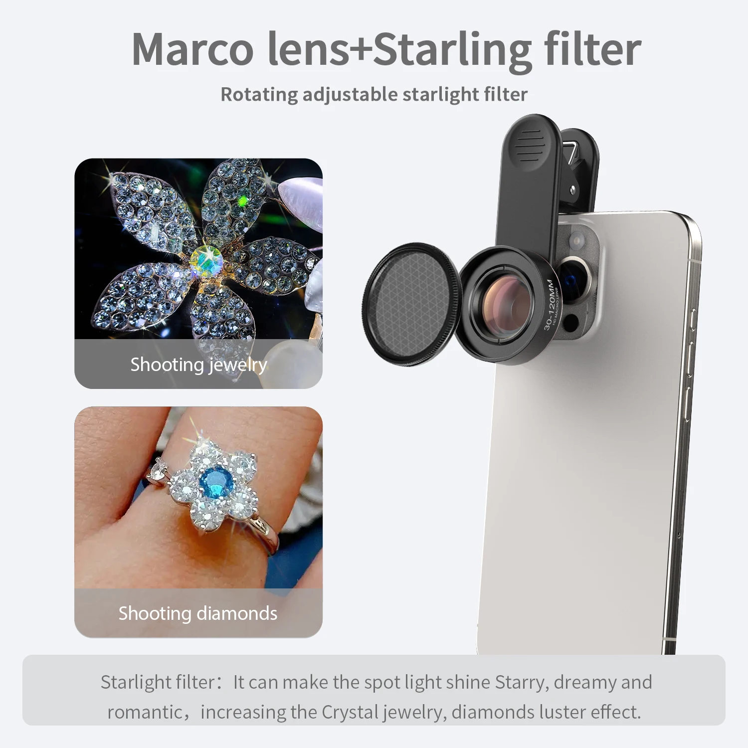 Universal 10X HD Macro Phone Lens with Clip-On Design for Enhanced Mobile Photography