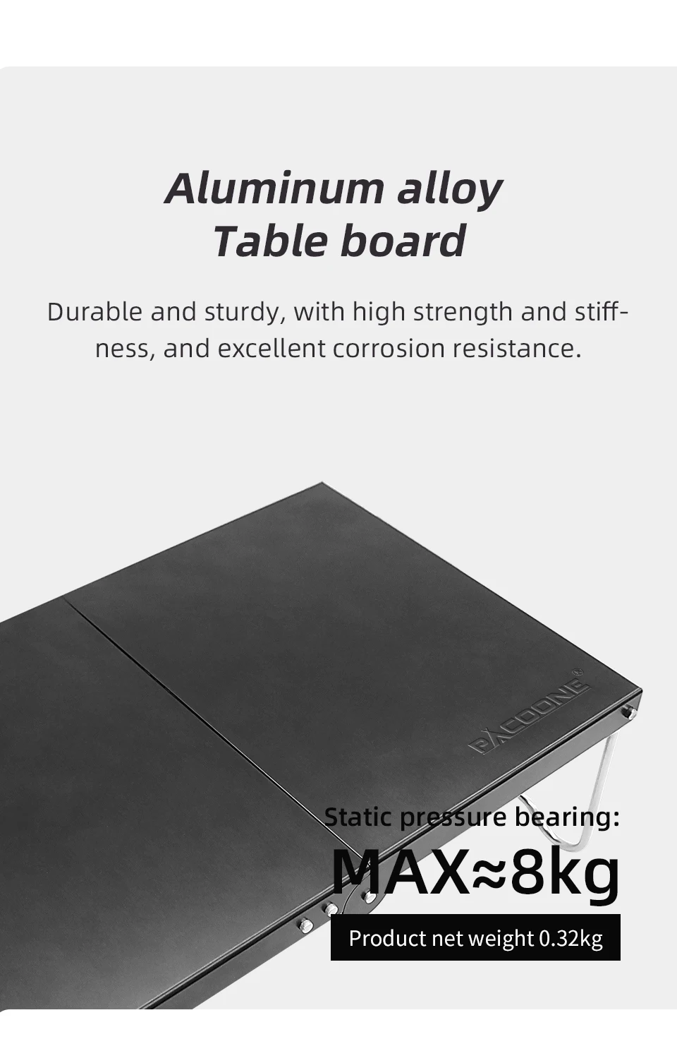 Description Picture 5 of itemPACOONE Folding Table Outdoor Portable Tea Coffee Tables  Ultralight Garden Picnic Camping Mini Table Aluminum Alloy Small Table