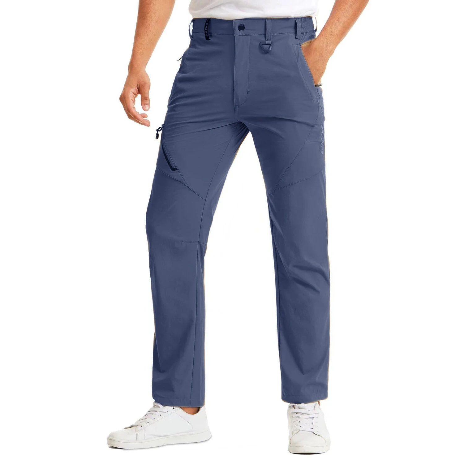 EKLENTSON Herren-Wanderhose, schnell trocknend, wasserdicht, leicht, Reißverschlusstaschen, Ripstop, lässige Outdoor-Angel-Reisehose – Detail 12
