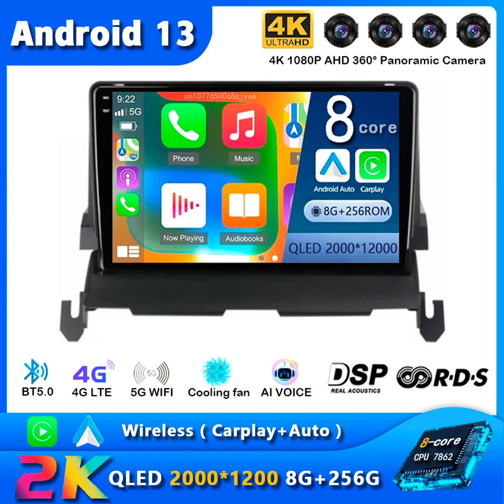 

Android 13 Carplay Auto Car Radio for Dodge Journey 2009 - 2012 Navigation GPS Multimedia Player Stereo wifi+4G BT video 2 DIN