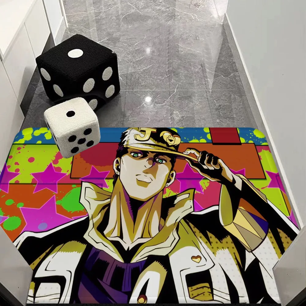 Jojo Bizarre Adventure Floor Mat Bathroom Mat Kids Room Bedroom Decoration Balcony Anti-Slip Doormat Living Room Bedside 6
