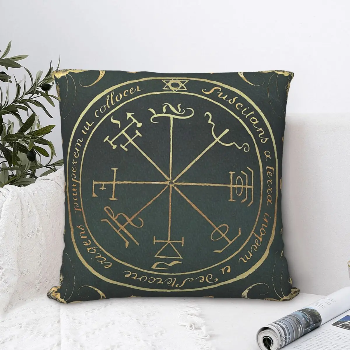 

Magic Symbol Polyester Cushion Cover Home Car Decorative Breathable Hug Pillowcase