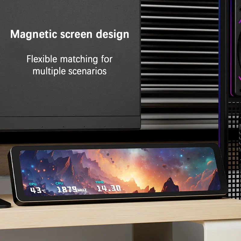 THERMALRIGHT TROFEO VISION LCD IPS Display Screen, 11.3 Inch Full Color LCD Magnetic 1920x400 Resolution USB Type-C - Image 5