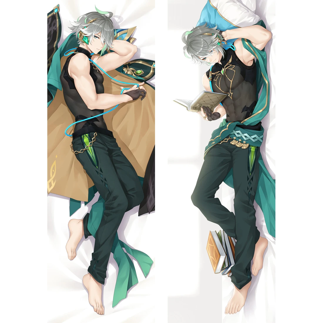 Genshin Impact Alhaitham Coaplsy Dakimakura Otaku Throw Pillowcase Cushion Cover Anime Al Haitham Hugging Body Pillow Case