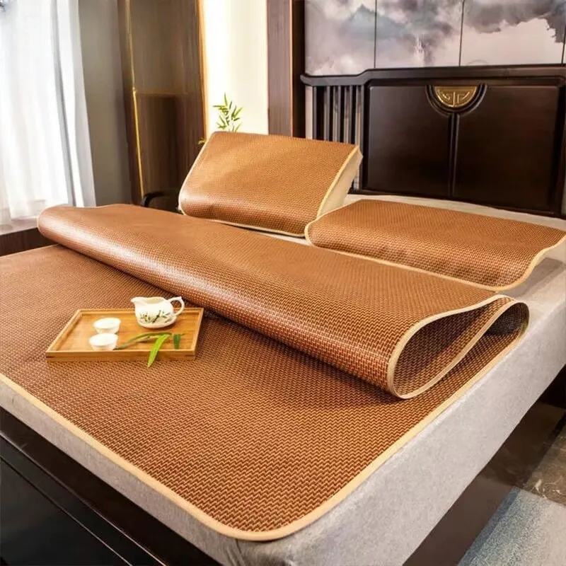 Bamboo Rattan Pattern Mattress Foldable Bed Protection Pad