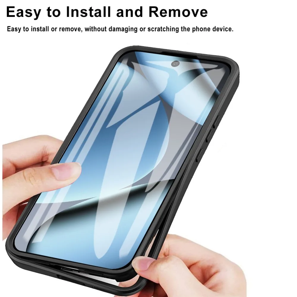 360 Full Protection Shockproof Clear Phone Case with Front and Back Coverage