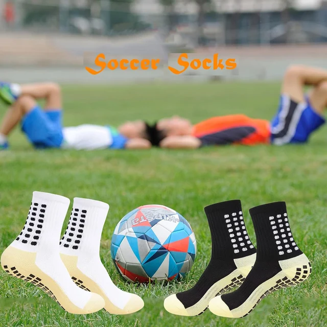 4 Pairs Anti-slip Football Socks Men Woman Non-slip Soccer Basketball Tennis Sport Socks Grip Cycling Riding Yoga Socks 5