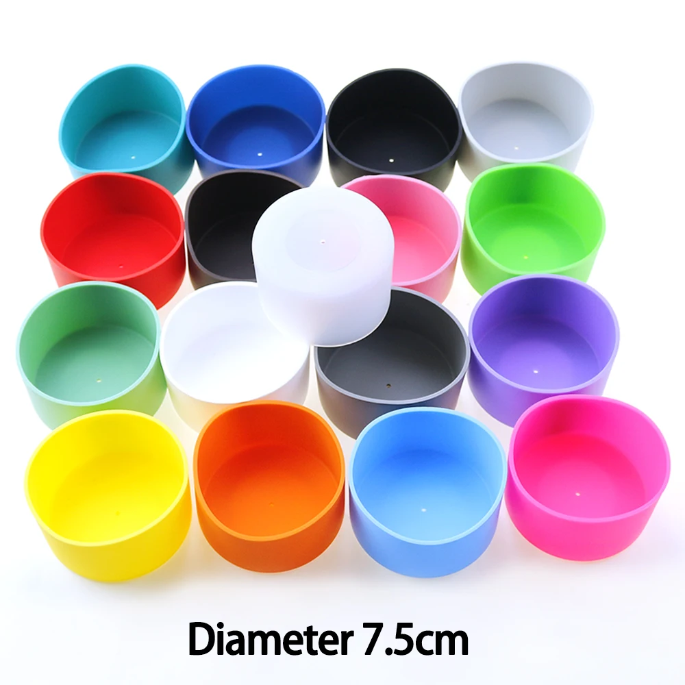 Soft Silicone Cup Bottom Sheath Protector Sleeve For Glass Water Tea Bottle Anti Damage Accessories 1Pc