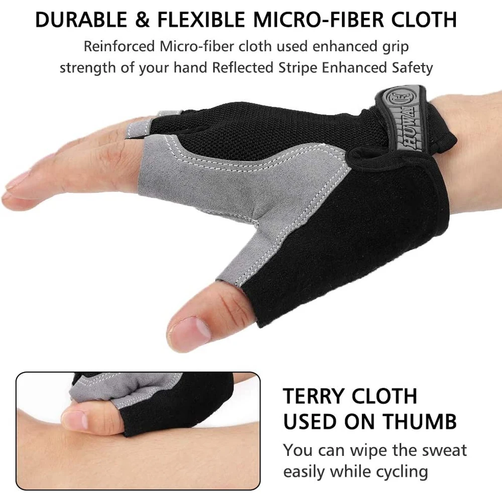 Unisex Anti-Slip Shock-Absorbing Breathable Cycling Gloves