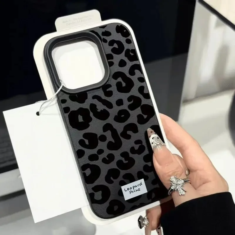 Classic Black Pink Leopard Pattern Phone Case Cover