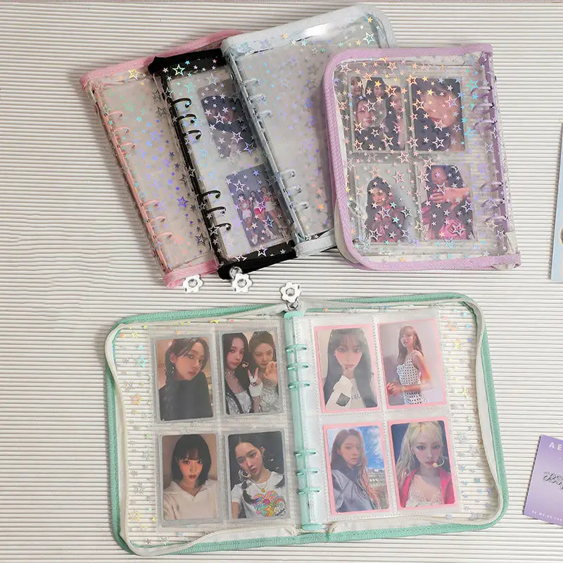 A5 Laser Star Zipper Binder Kpop Idol Photo Album