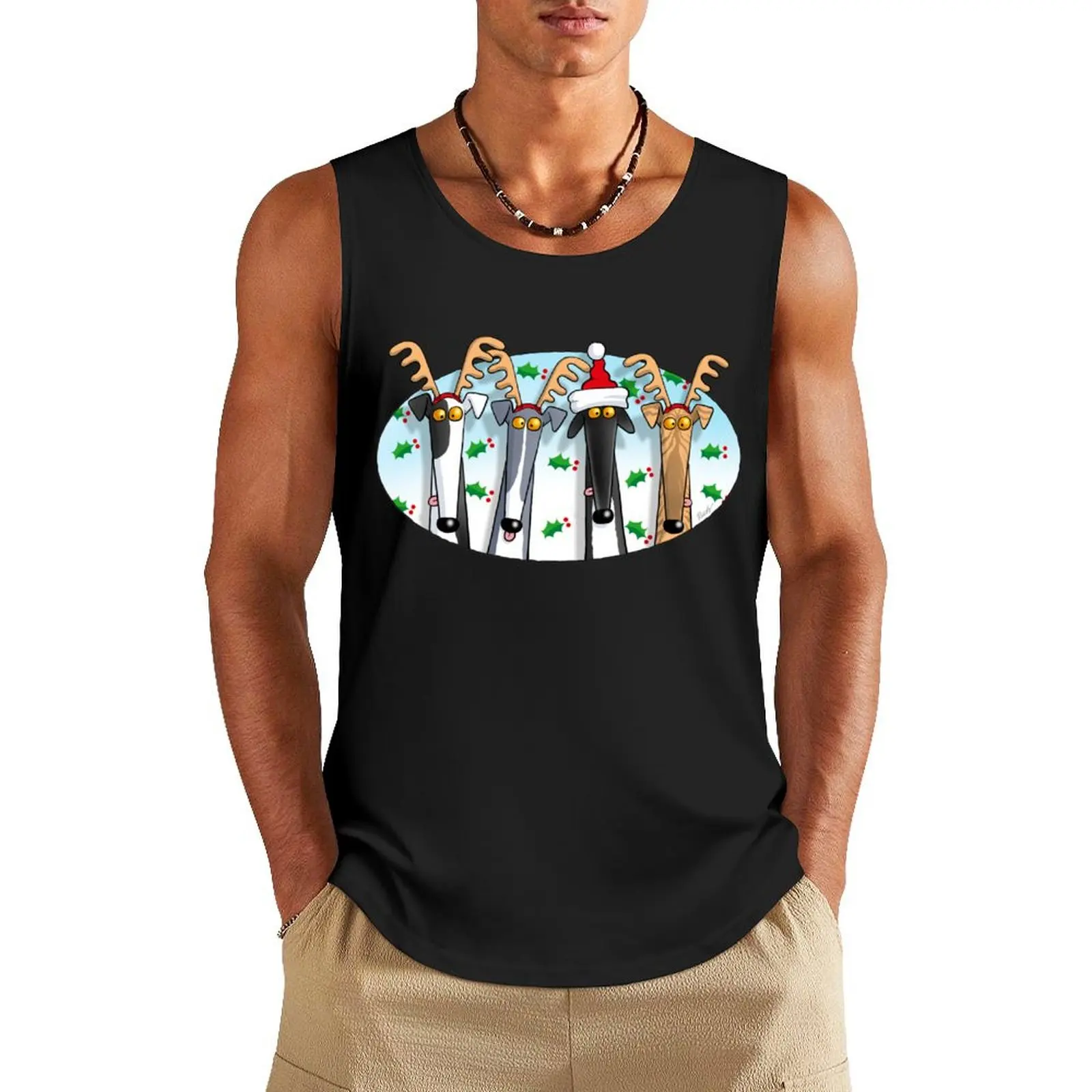 

Greyhound Antlers (assorted) Tank Top vests for men Man clothes for gym Men's clothing brands gym t-shirts