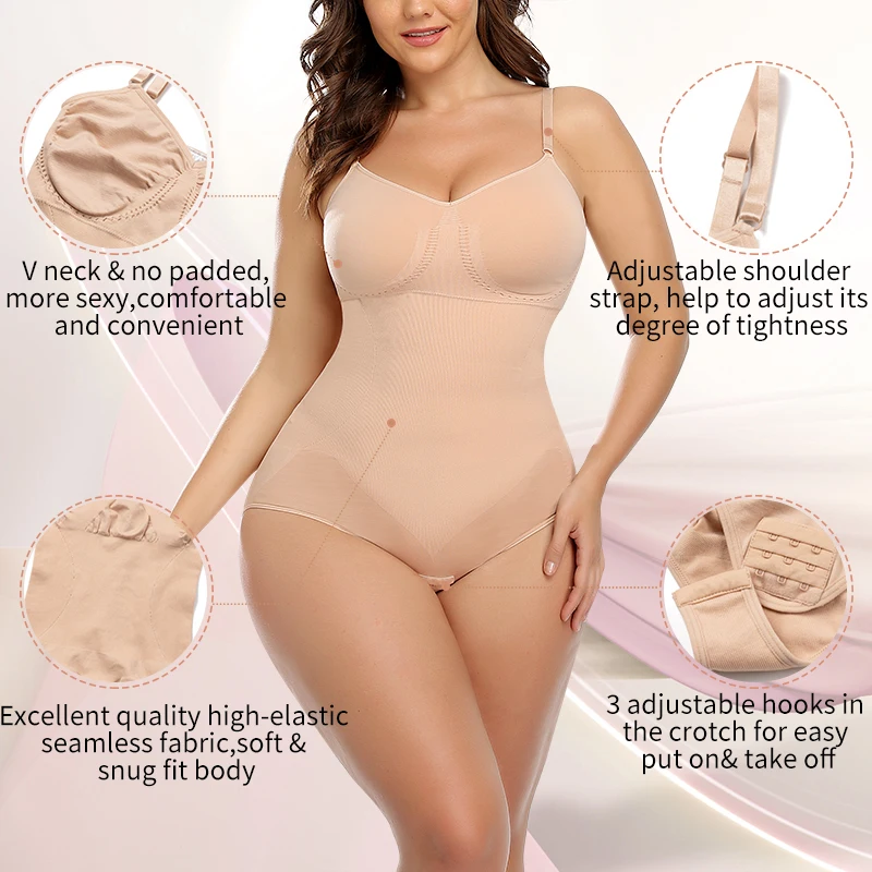 Women's Full body Shaper Sealess Firm Tummy Control Shapewear