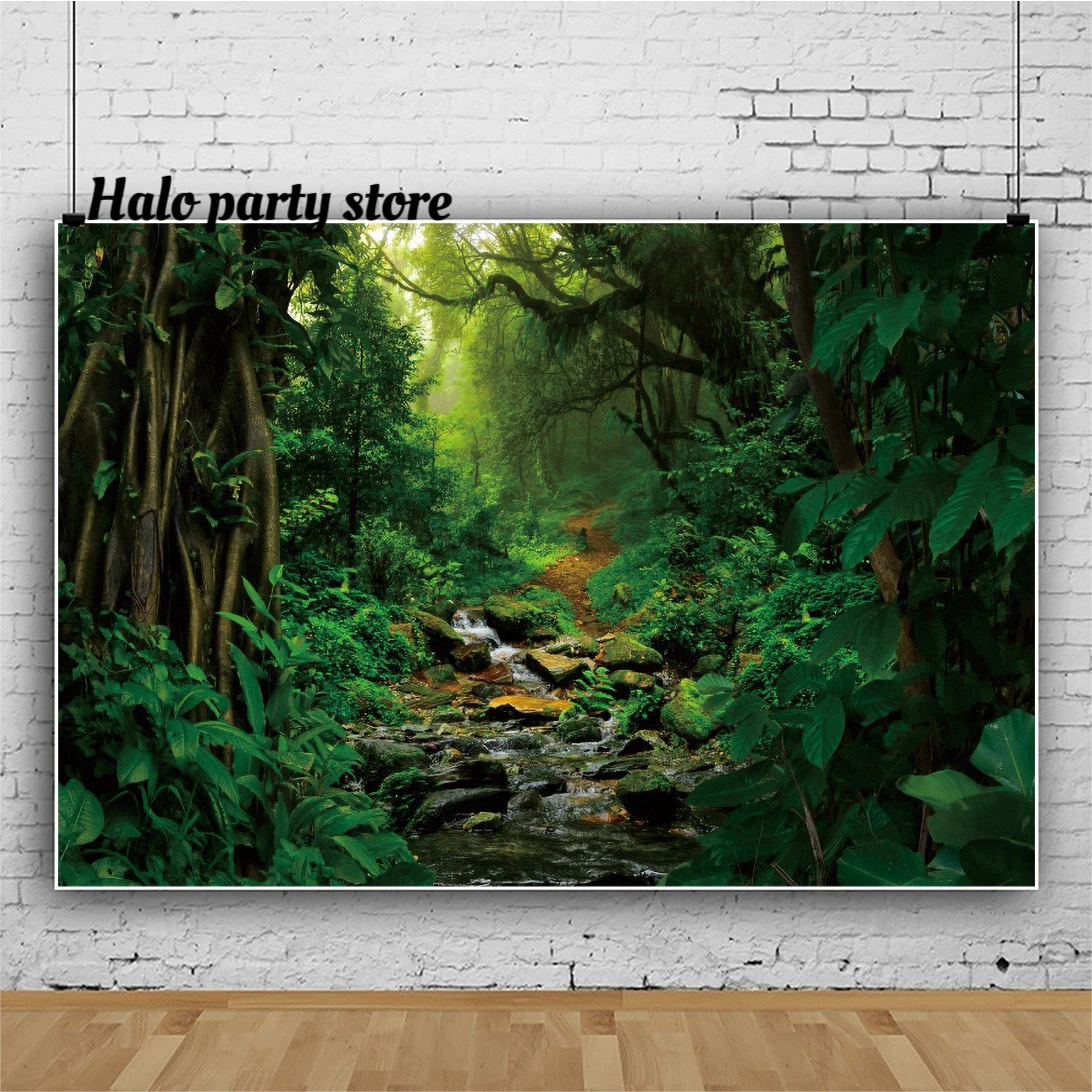 Sfondo Fotografia 2.2x1.5m - Scenario Primavera Foresta Verde - Foto 2