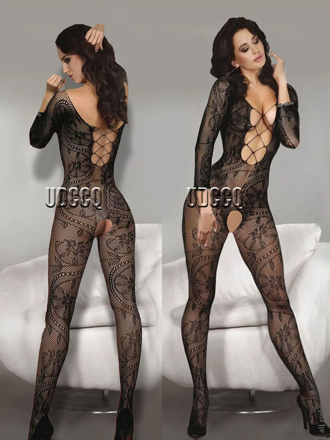 Sexy Lingerie Women Underwear Babydoll BODYSUIT Mesh Floral Body Stocking Intimate Catsuit Bodysuits Valentine dress