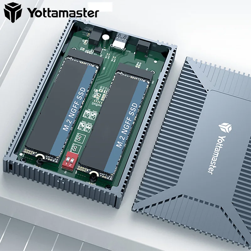 Yottamaster So4-rc3 Bay M.2 Ngff Sata 4tb Ssd Gabinete de Disco Rígido Móvel Usb3.1 Gen2 Tipo-c 10gbps para Windows Mac os Linux