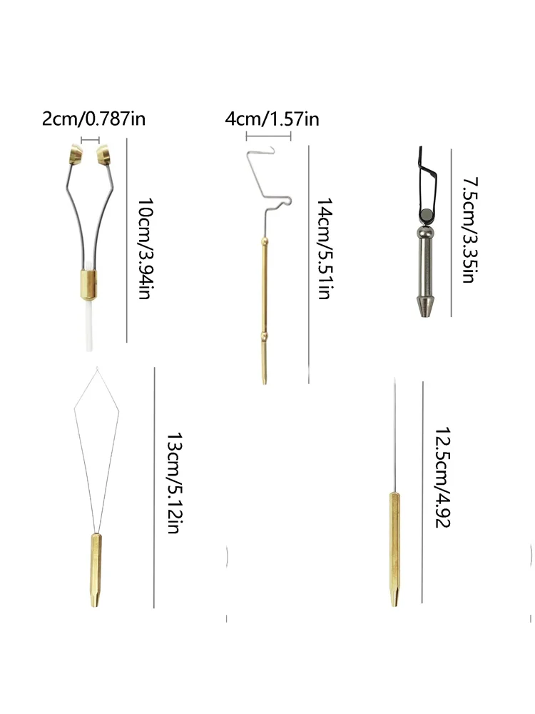 Aventik Fliegenbindewerkzeug Combo Fliegenbinde Zubehör und Werkzeuge Kit Fliegenbinden Spulenhalter Haarstapler Schneidzange – Detail 2