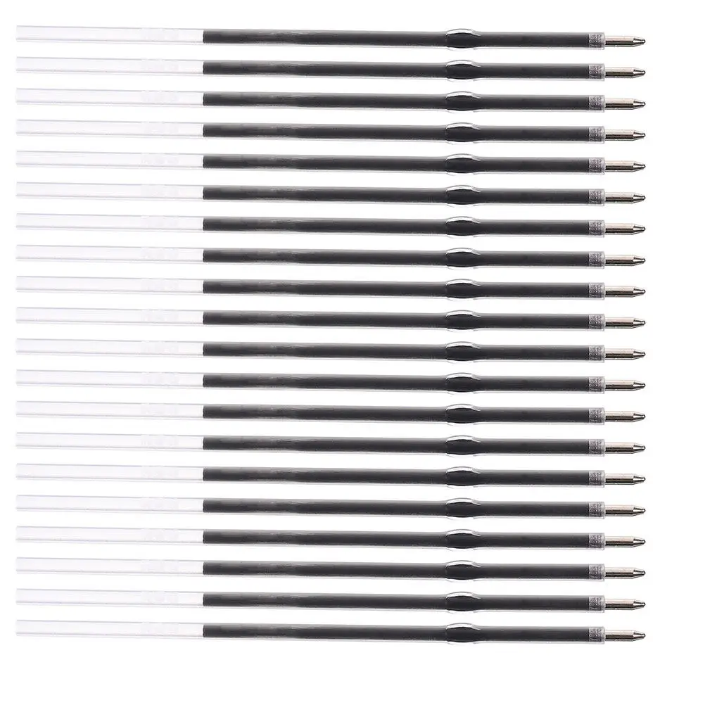 300Pcs 블루 잉크 펜 리필 볼펜 클릭 펜 0.7mm 파인 팁 사무실 학교 쓰기 저널링을위한 부드러운 리필 교체품