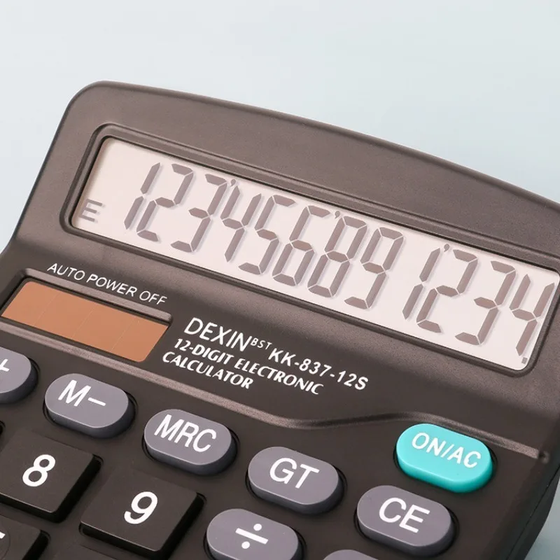 Transparent Gradient Large Button Electronic Calculator with 12 Digit Display for Students and Office Use