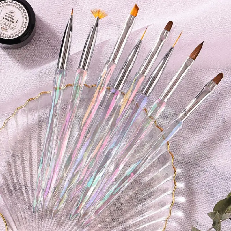 Nail Enhancement Pen Powder Carving Not Easily Deformed Ultra Thin Line Pen Double Headed Uv Gel Not Easy To Shed Hair