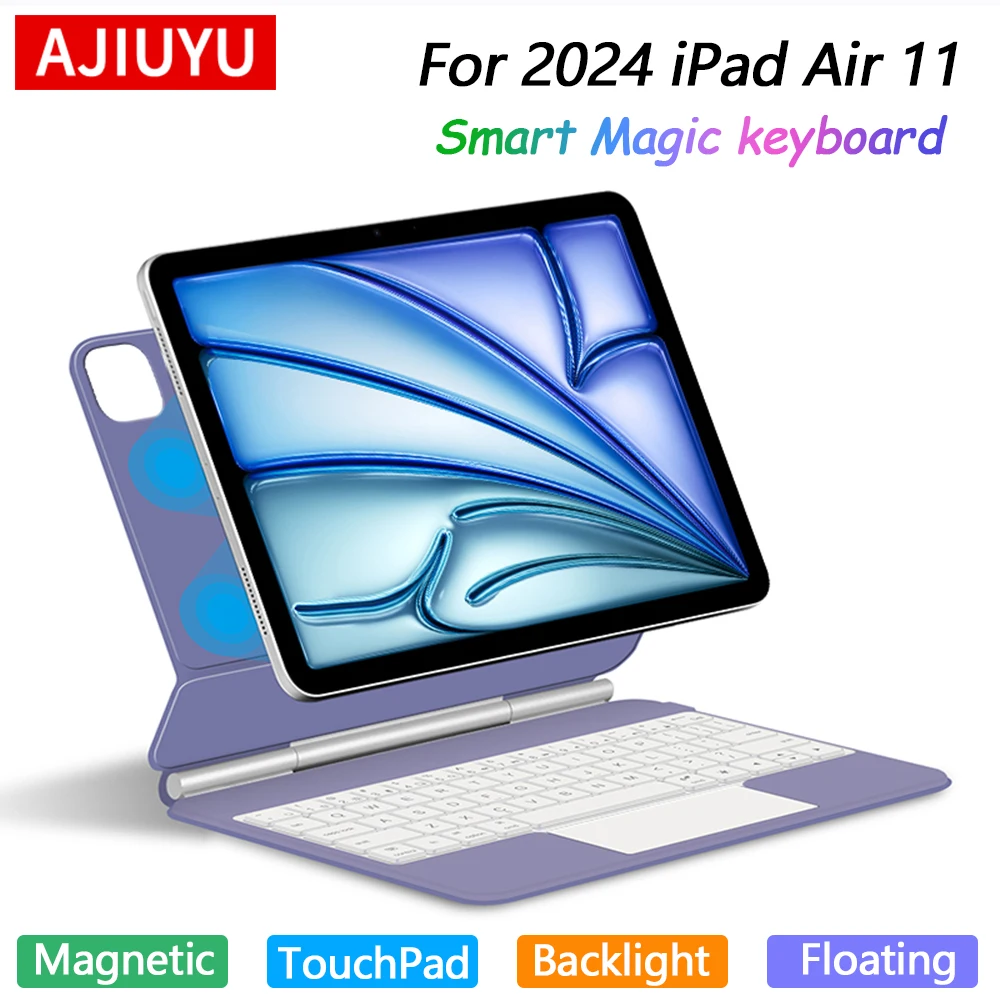 Teclado mágico para ipad air 11 2024 m2 11 polegadas para ipad pro