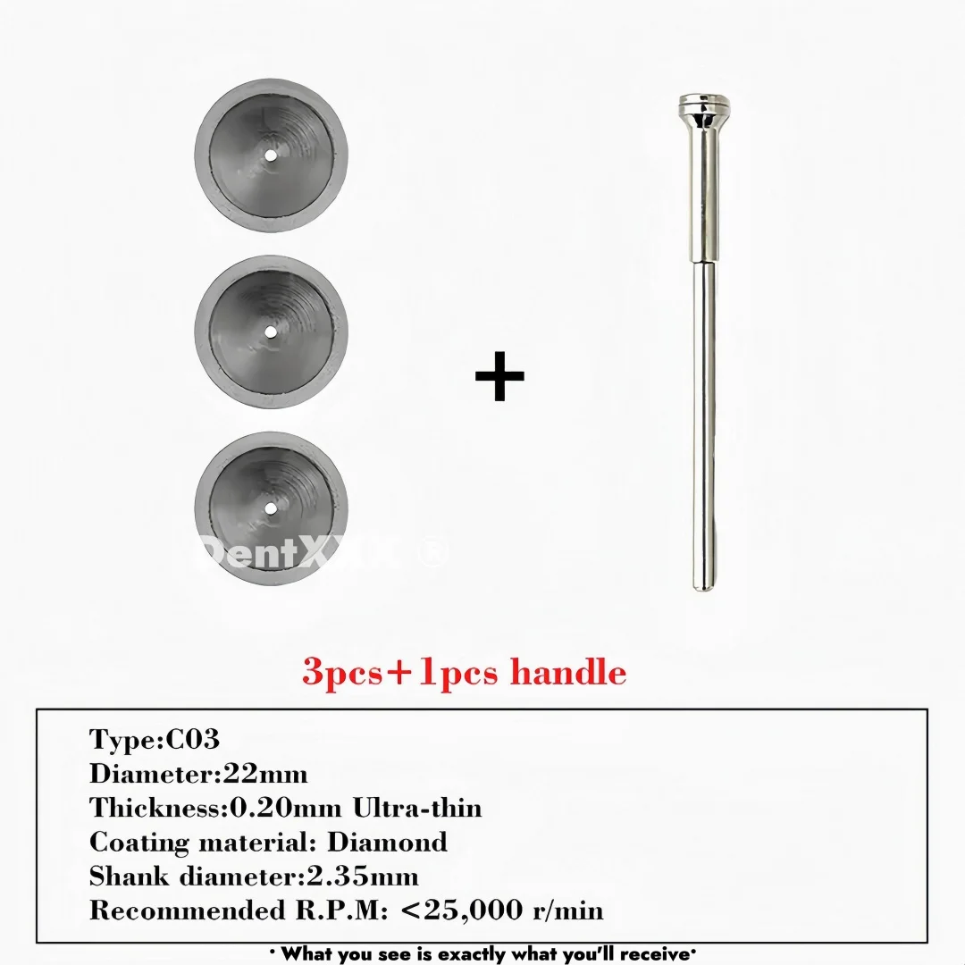 Ultra-Thin Double-Sided Diamond Grinding Discs – 0.20mm Cutting & Polishing Blades with 2.35mm Shank